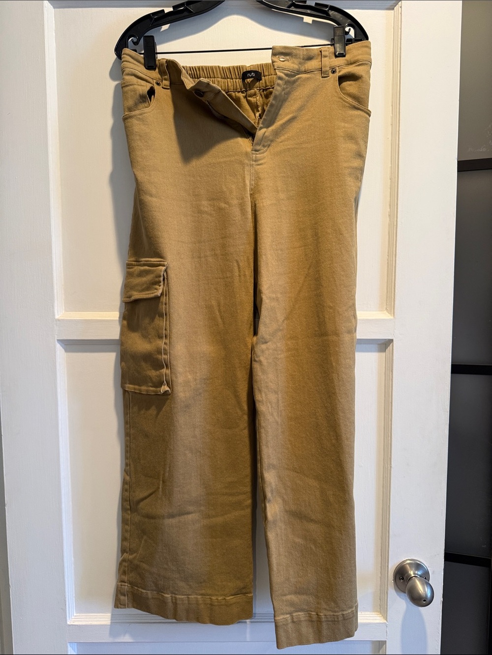 Ruti Wide Leg Cargo Pants in Tan - Women's Relaxed Fit
